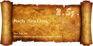 Mach Szelina névjegykártya